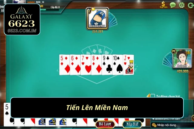 Thách đấu đối thủ với các ván bài Tiến Lên Miền Nam